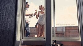 Balcony - Daddy Jerking Off Gif