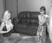 Long Distance Cumshot - Young Old Handjob Gif